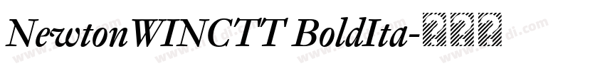 NewtonWINCTT BoldIta字体转换